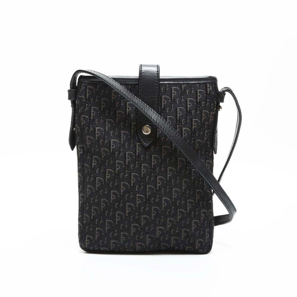 CHRISTIAN DIOR Black Canvas Trotter Shoulder Bag - Picture 1 of 12